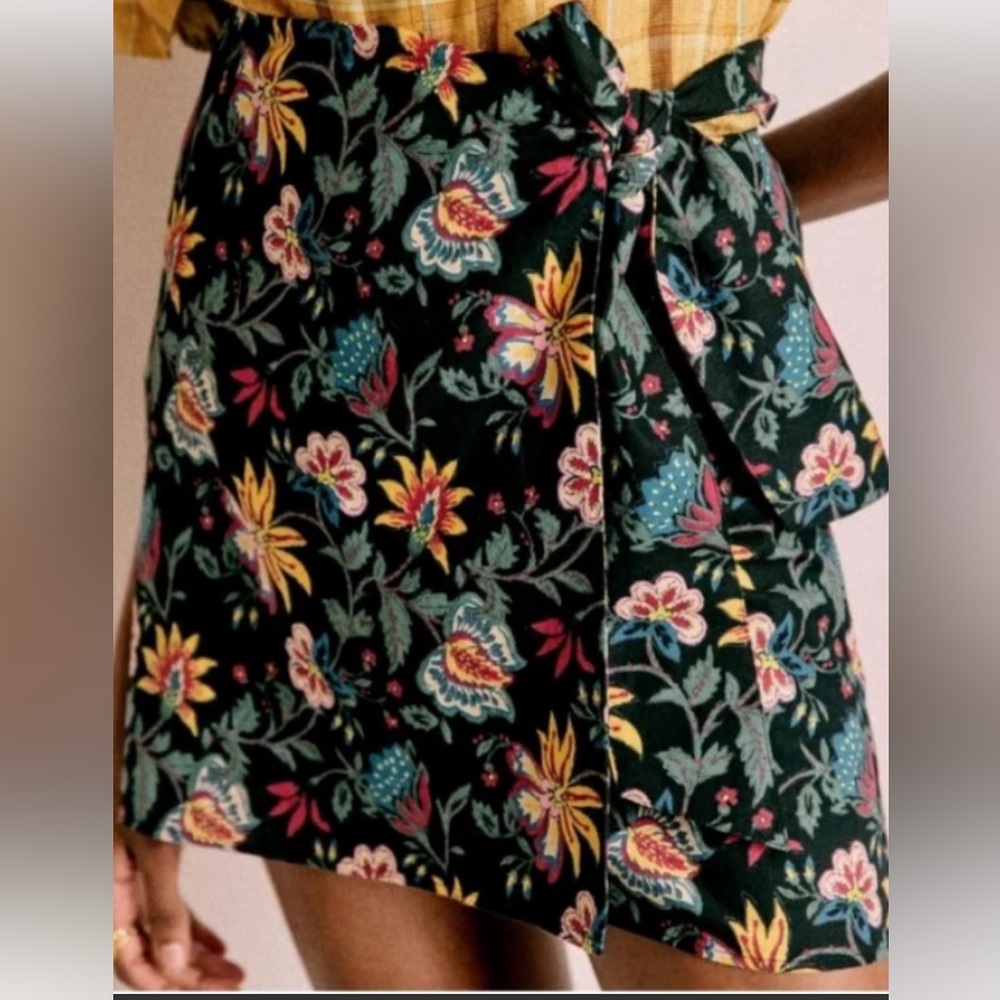 Sezane Lola Skirt Botanique Noir - Size 6